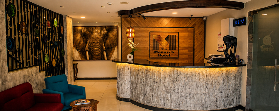 The Monarch Hotel reception and lobby in Nairobi
